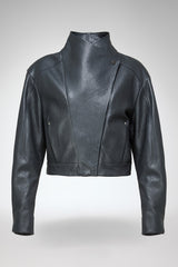 Alina - Anthracite Leather Jacket