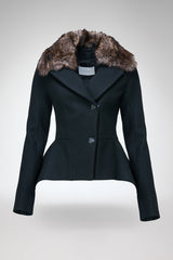 Beatrix - Veste en laine noire