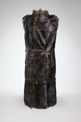 Irene - Olive Shearling Vest