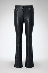 Cora - Black Leather Pants