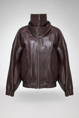 May - Dark Bordeaux Leather Jacket