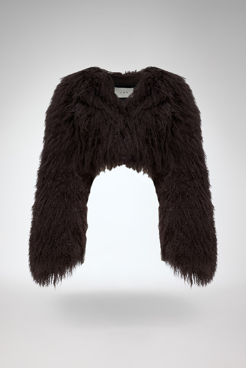 Deborah - Brown Shearling Jacket