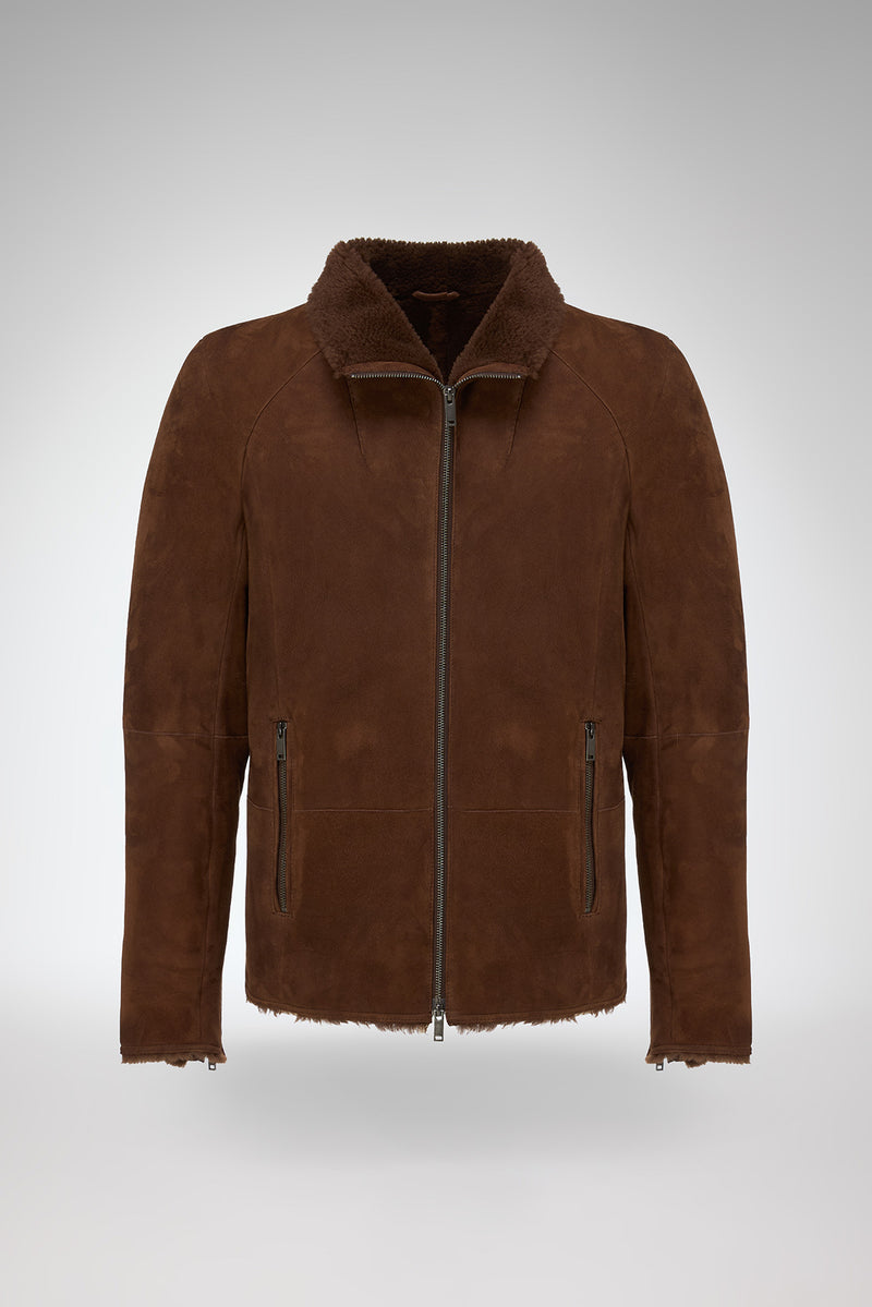 Bastien - Dark Brown Shearling Jacket