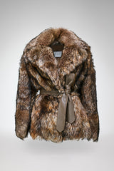 Rhea - Dark Brown Shearling Coat