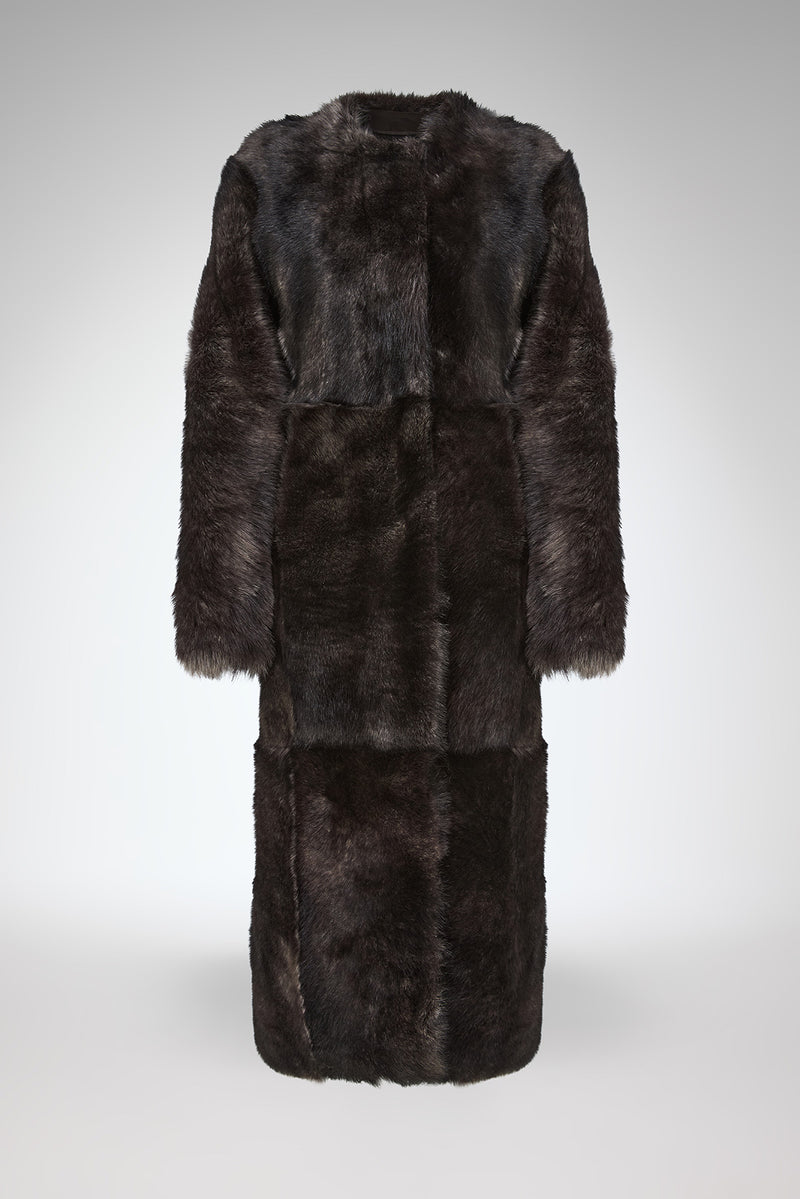 Alda - Brown Shearling Coat