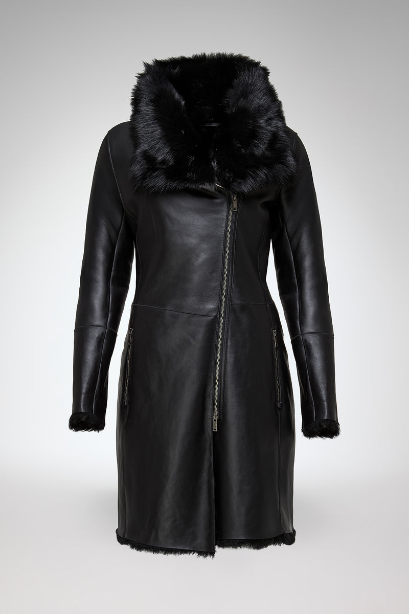 VSP - Mylena - Clotho Black Shearling Coat