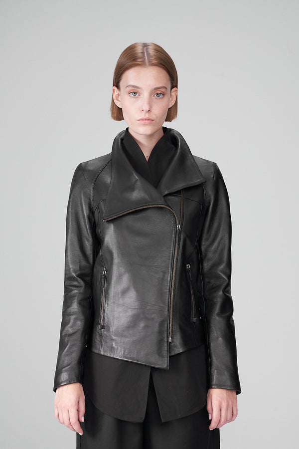 Freya - Black Leather Jacket