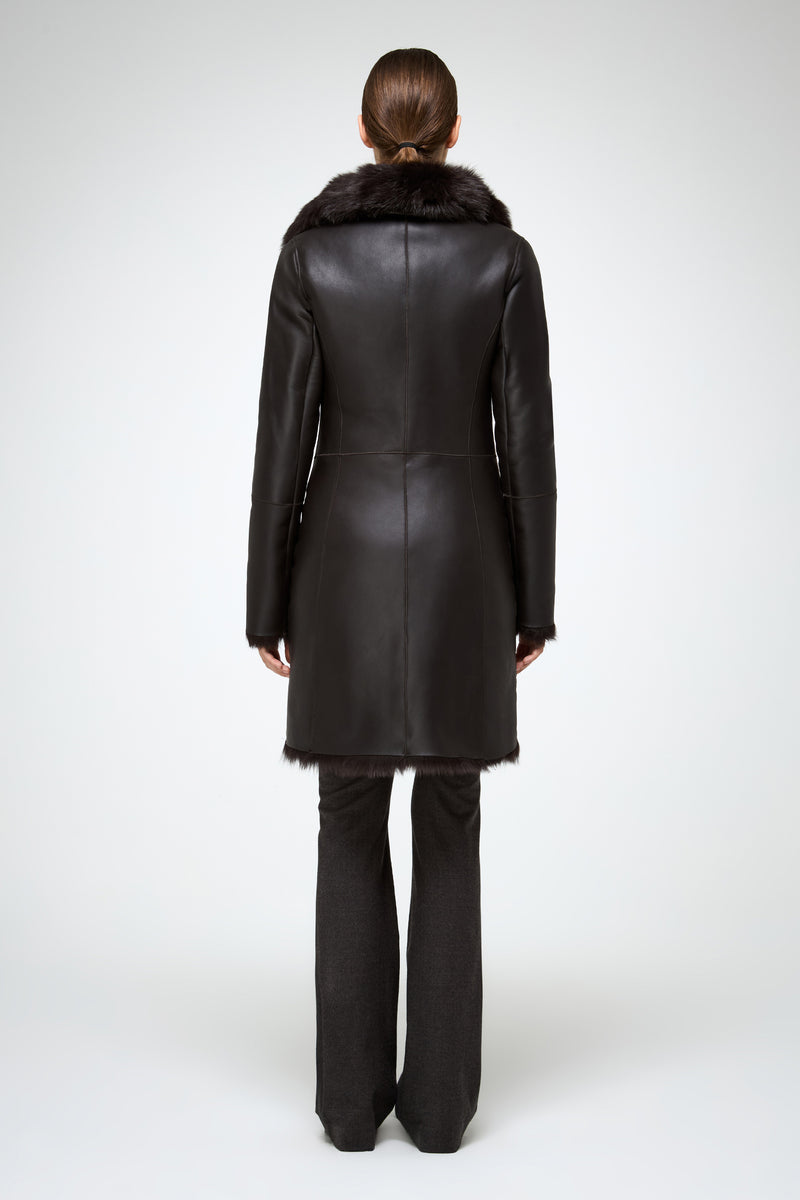 VSP - Mylena - Toscana Brown Shearling Coat