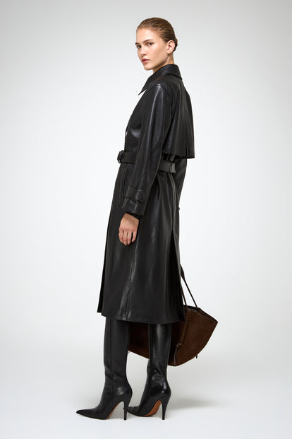 V S P - Isabelle - Black Leather Coat
