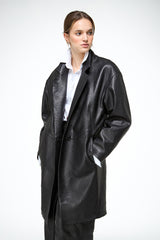 Bianca - Black Leather Coat