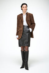 Caterina - Tobacco Leather Coat