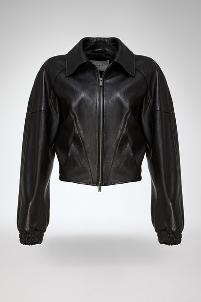 V S P - Silvia - Black Leather Jacket
