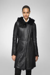 Tessa - Black Shearling Coat