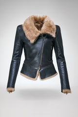 Josette - Sand Shearling Jacket