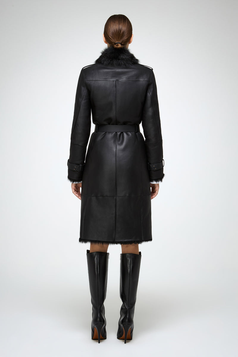 VSP - Lyza - Clotho Black Shearling Coat