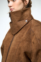 May - Tobacco Leather Jacket