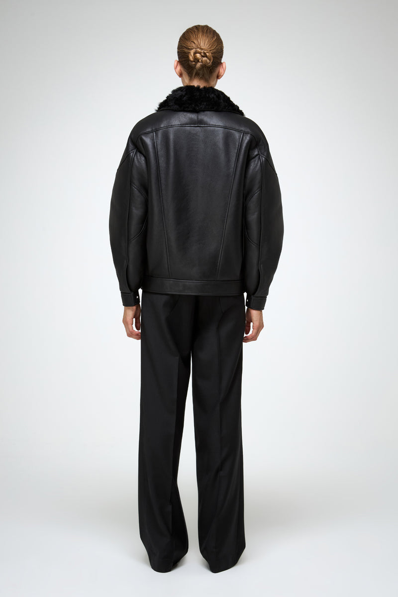 VSP - Sandie - Black Shearling Jacket