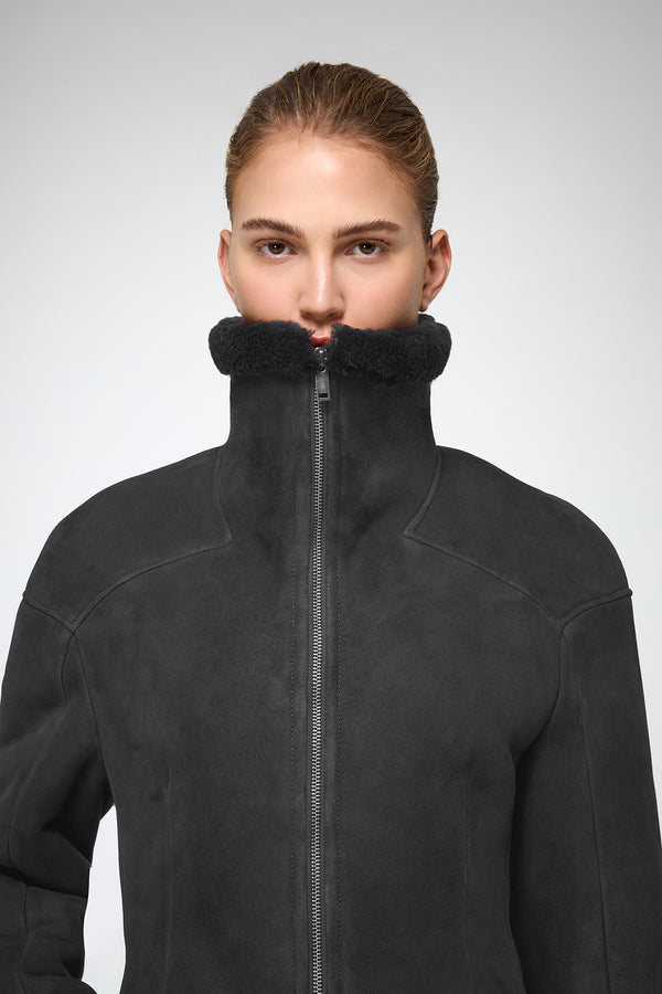 VSP - Salome - Anthracite Shearling Coat