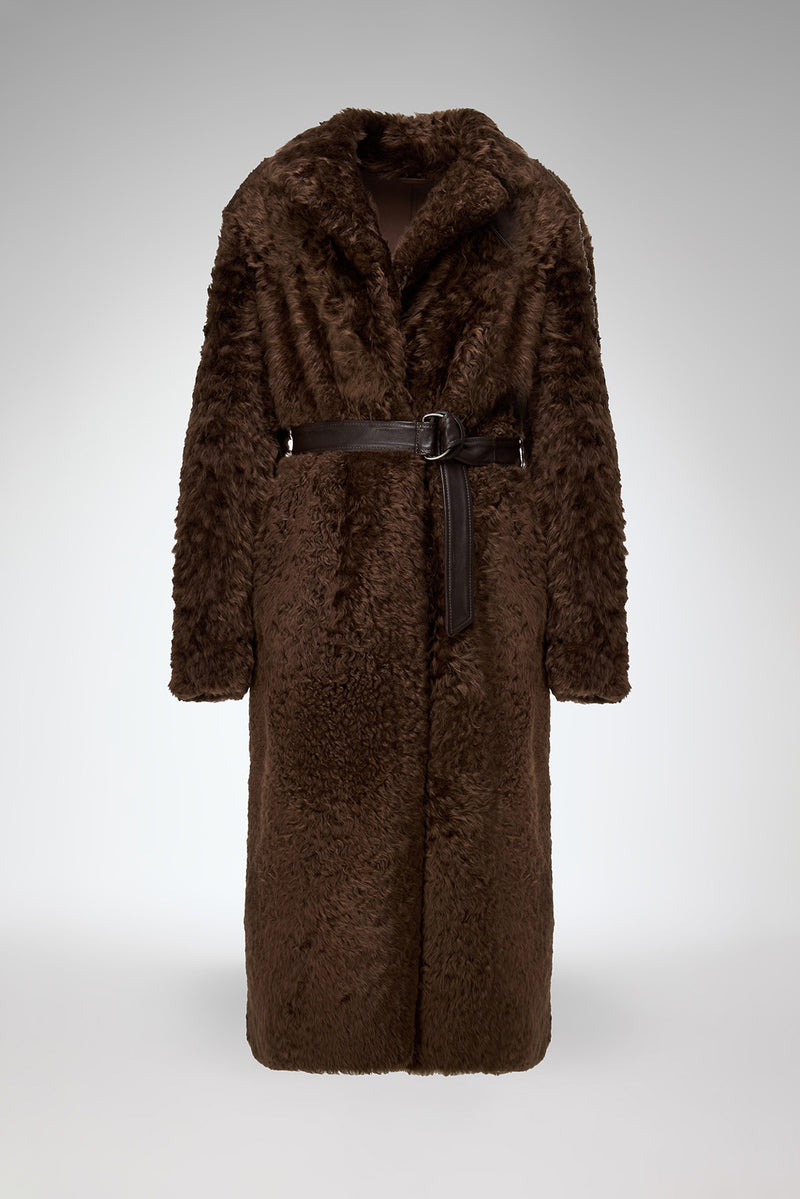 Gabrielle - Brown Shearling Coat