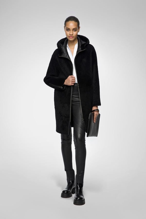 VSP - Cassia - Black Shearling Coat