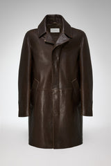 Tony - Brown Leather Coat