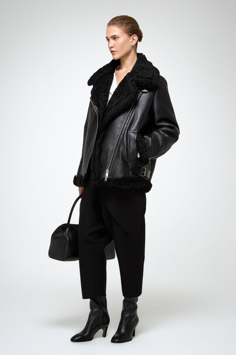 VSP - Antonella - Black Shearling Coat