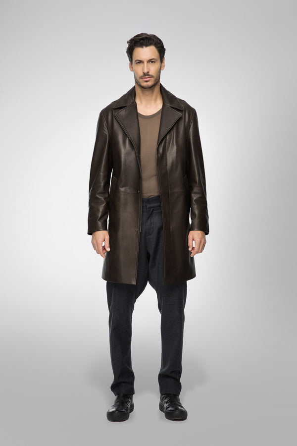 Effe - Brown Leather Coat