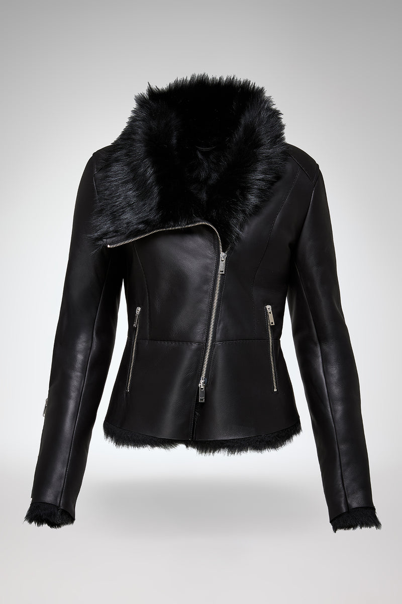 VSP - Renata - Toscana Black Shearling Jacket