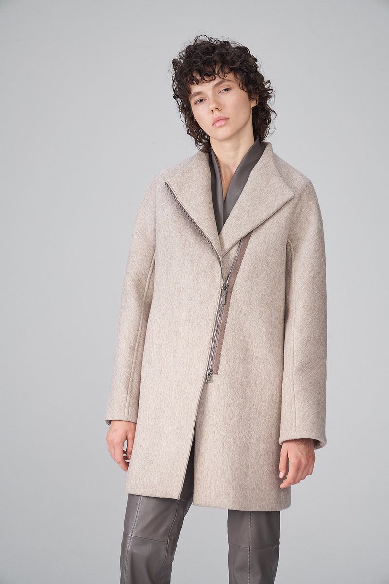 Francesca - Latte Wool Coat