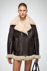 VSP - Antonella - Brown Shearling Coat