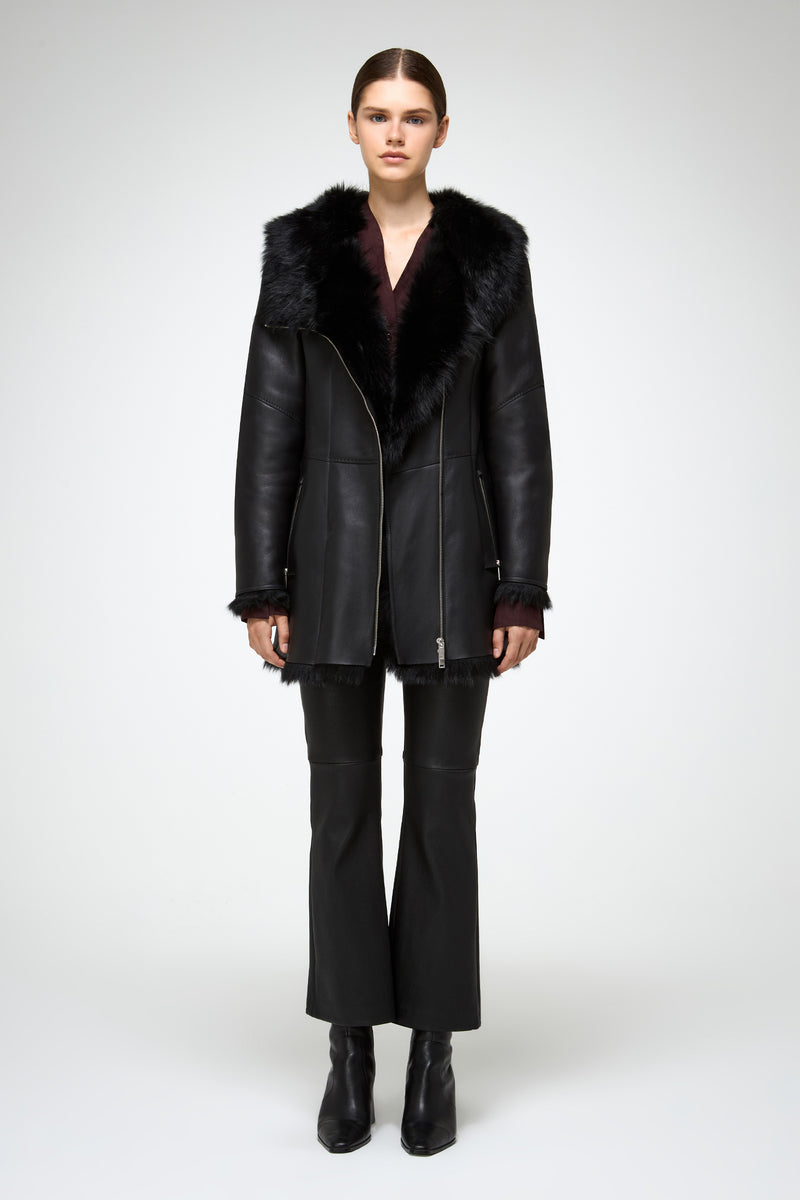 VSP - Mallory - Black Shearling Coat
