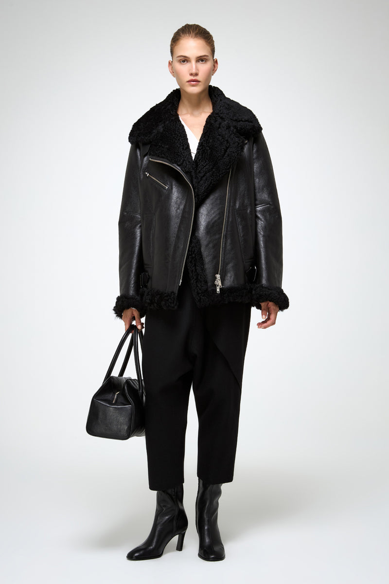 VSP - Antonella - Black Shearling Coat