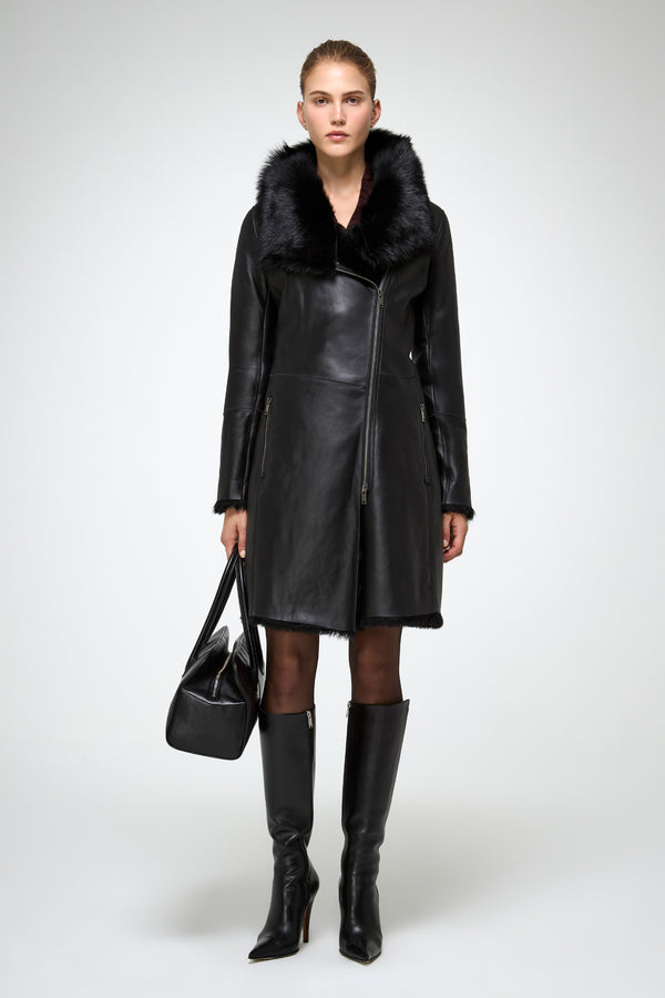 VSP - Mylena - Clotho Black Shearling Coat