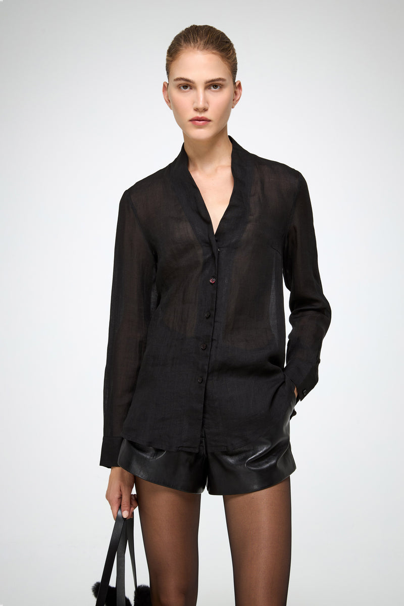 VSP - Iva - Ramie Black Shirt