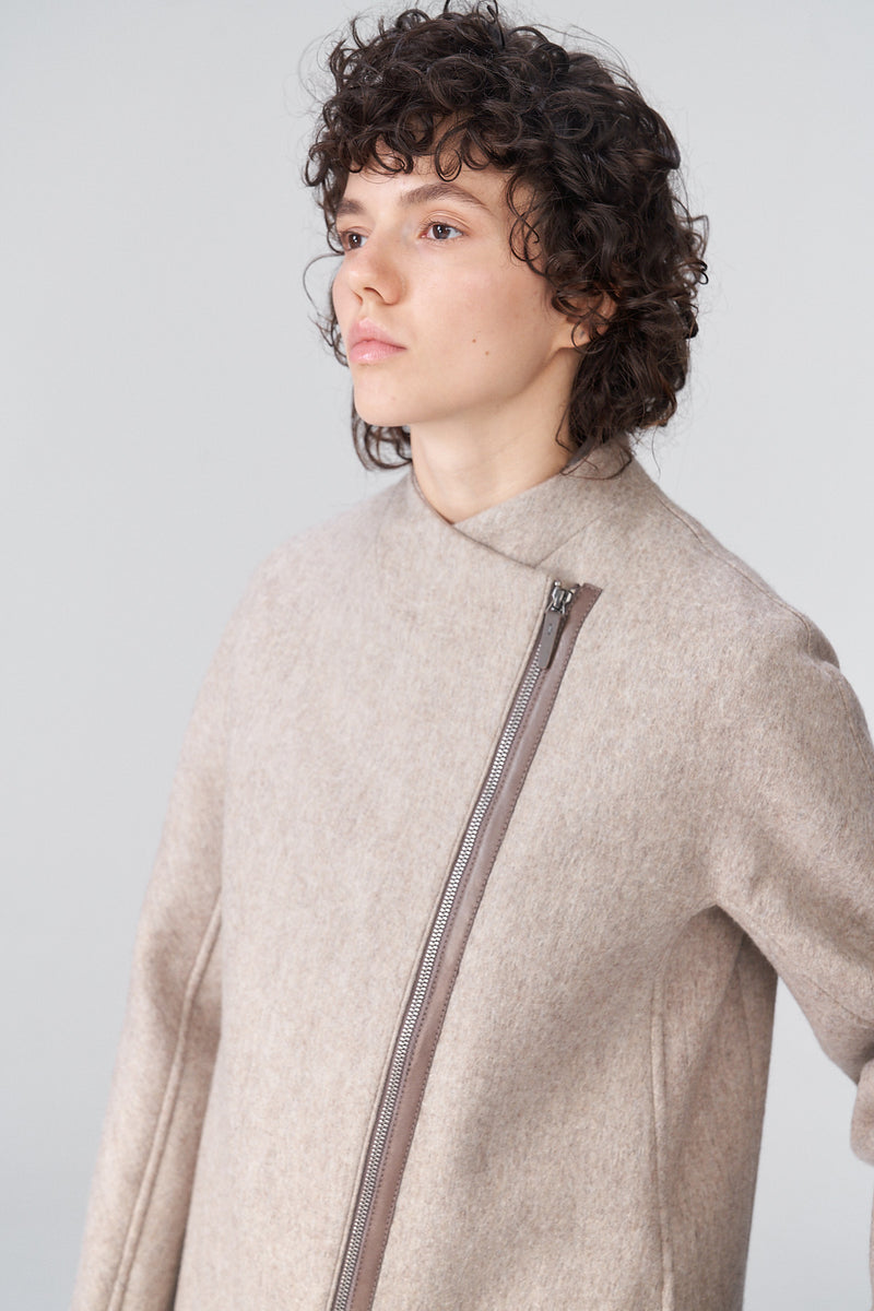 Francesca - Latte Wool Coat
