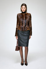 Anna - Dark Brown Shearling Jacket