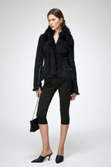 Estela - Black Shearling Jacket