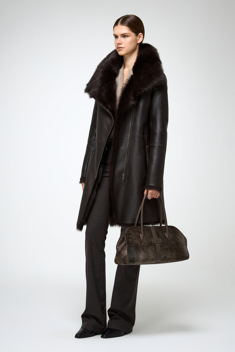 VSP - Mylena - Toscana Brown Shearling Coat