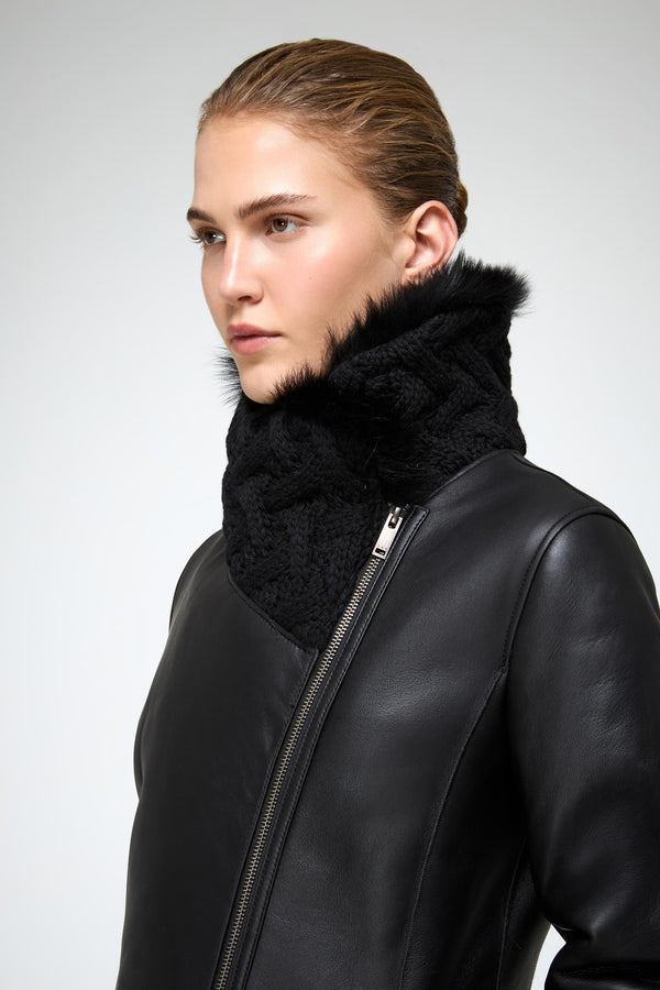 VSP - Mylena - Clotho Black Shearling Coat