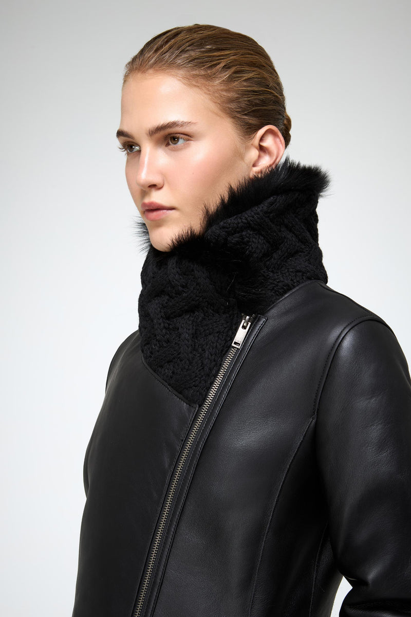 VSP - Mylena - Clotho Black Shearling Coat