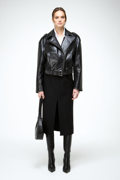 V S P - Anya - Black Leather Jacket