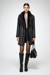 VSP - Kristell - Clotho Anthracite Shearling Coat