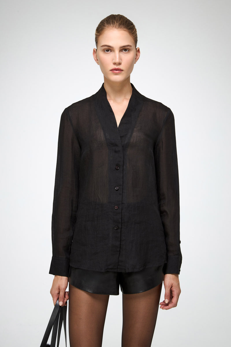 VSP - Iva - Ramie Black Shirt