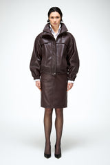 Eli - Dark Bordeaux Leather Jacket