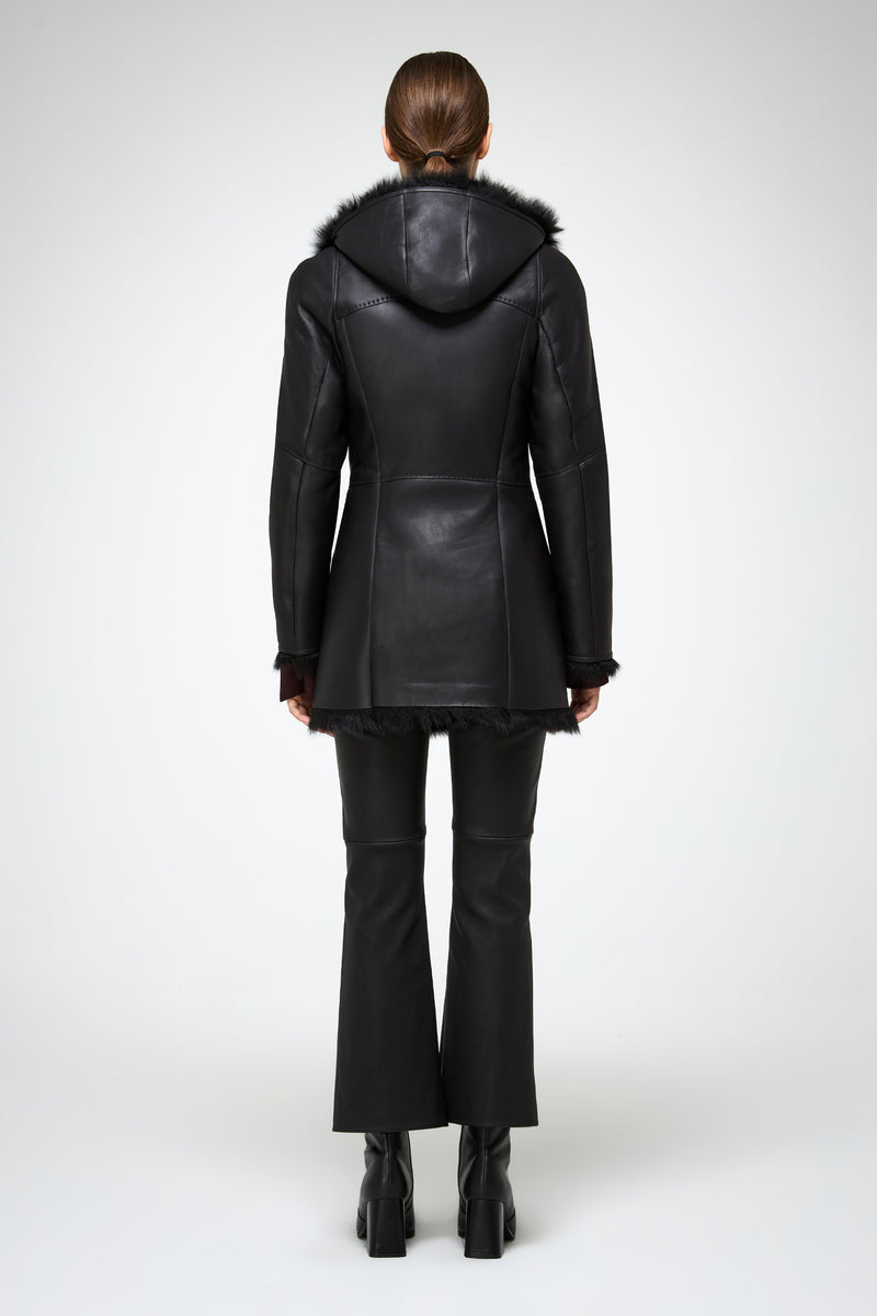 VSP - Mallory - Black Shearling Coat