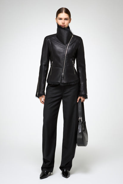 V S P - Renata - Toscana Black Shearling Jacket