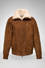 Sandie - Beige Shearling Jacket