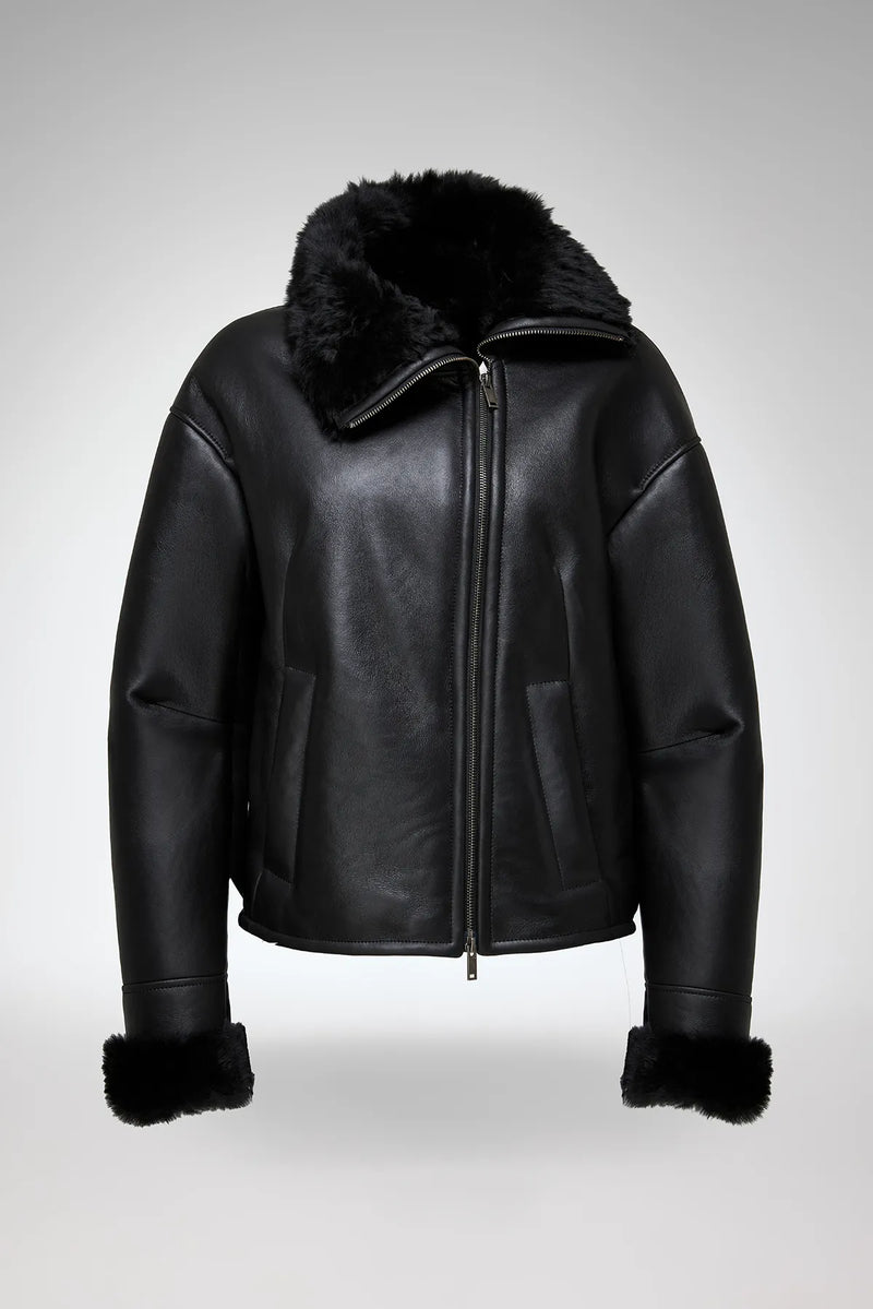 VSP - Pia - Black Shearling Jacket