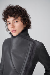 VSP - Adila - Clotho Anthracite Silky Shearling Jacket