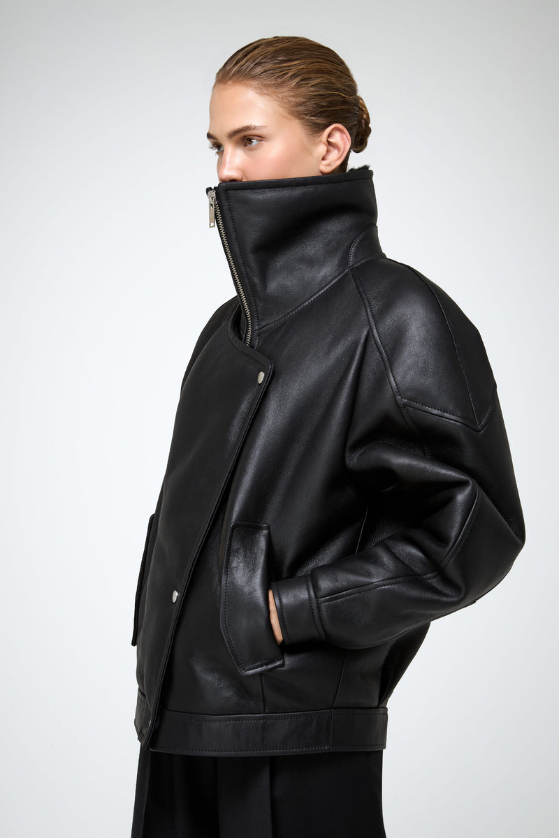 VSP - Sandie - Black Shearling Jacket